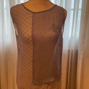 Bruuns Bazaar beautiful gray top with unique combination, size S